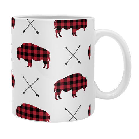 Little Arrow Design Co buffalo and arrows in plaid Coffee Mug