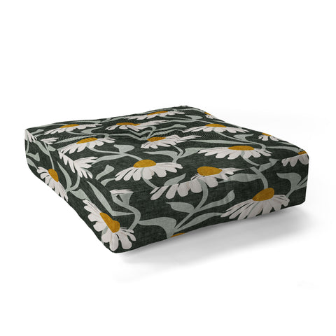 Little Arrow Design Co coneflowers olive Floor Pillow Square