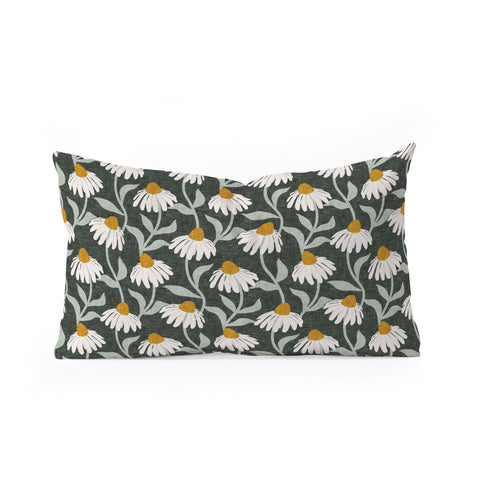 Little Arrow Design Co coneflowers olive Oblong Throw Pillow
