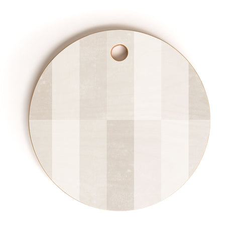 Little Arrow Design Co cosmo tile khaki Cutting Board Round