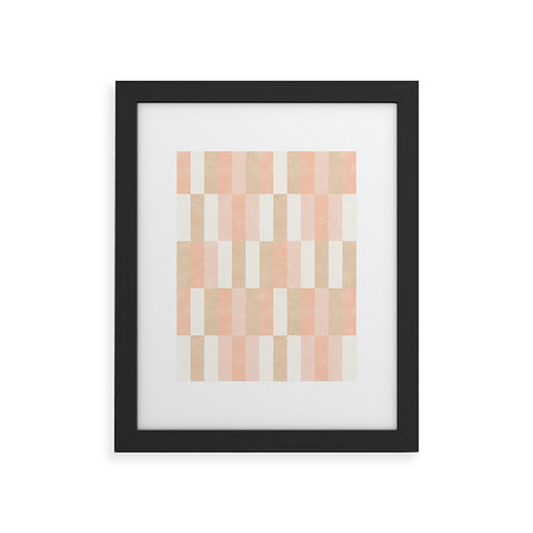 Little Arrow Design Co cosmo tile multi pink Framed Art Print