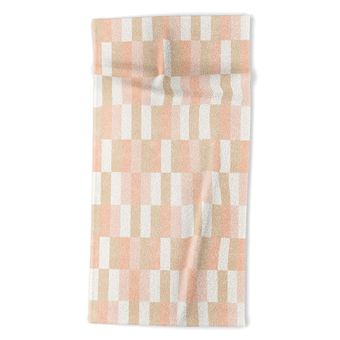 Little Arrow Design Co cosmo tile multi pink Beach Towel