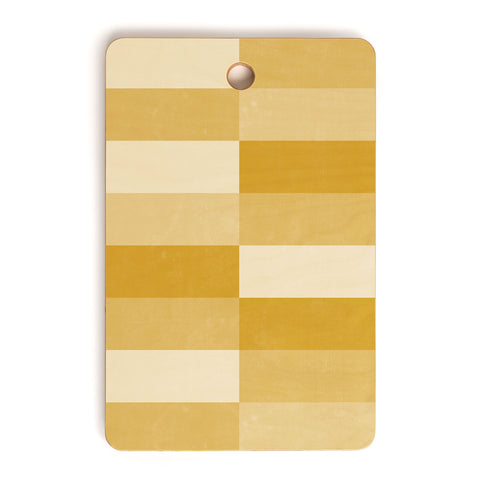 Little Arrow Design Co cosmo tile mustard Cutting Board Rectangle
