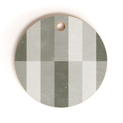 Little Arrow Design Co cosmo tile olive Cutting Board Round