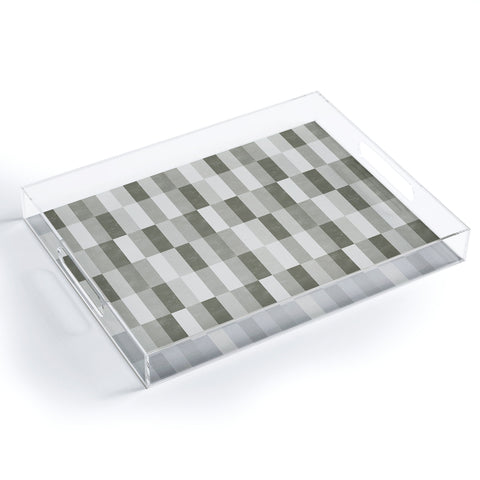 Little Arrow Design Co cosmo tile olive Acrylic Tray