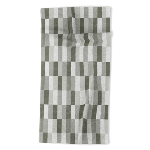 Little Arrow Design Co cosmo tile olive Beach Towel