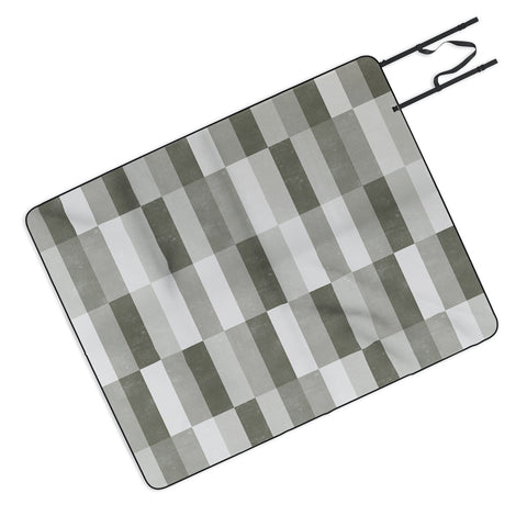 Little Arrow Design Co cosmo tile olive Picnic Blanket