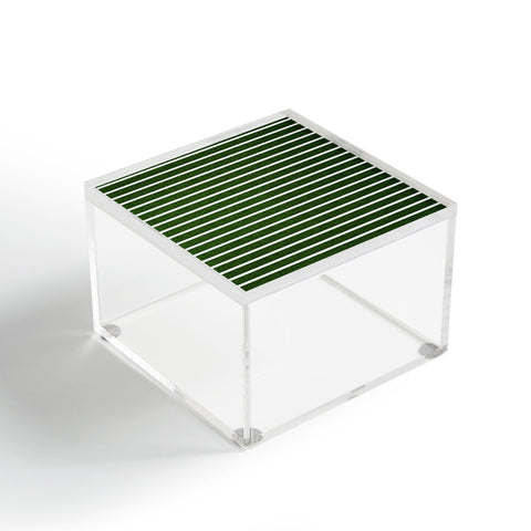Little Arrow Design Co Crocodile Green Stripe Acrylic Box