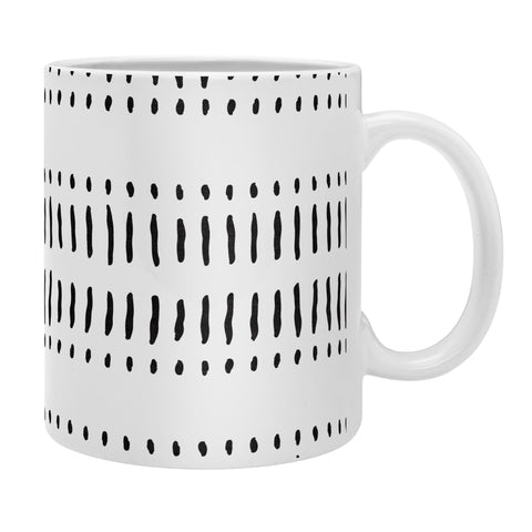 Little Arrow Design Co dash dot stripes black white Coffee Mug