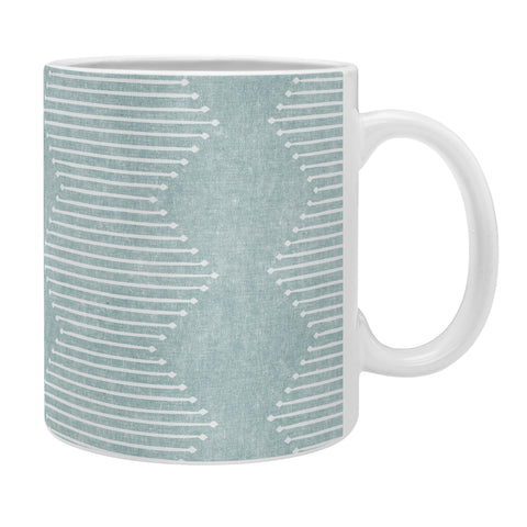 Little Arrow Design Co diamond mud cloth dusty blue Coffee Mug