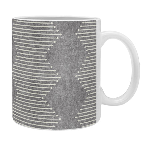 Little Arrow Design Co diamond mud cloth gray Coffee Mug