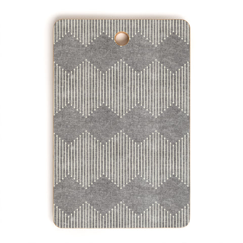 Little Arrow Design Co diamond mud cloth gray Cutting Board Rectangle