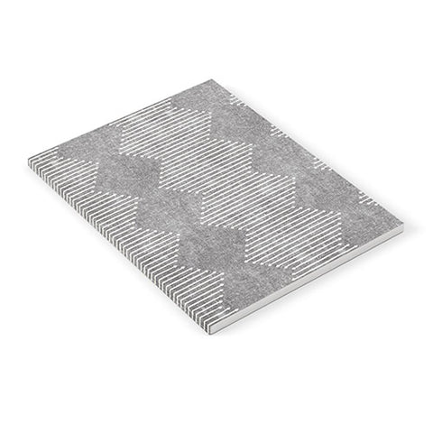 Little Arrow Design Co diamond mud cloth gray Notebook