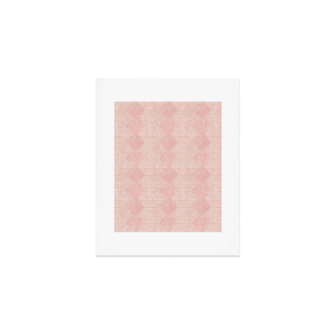 Little Arrow Design Co diamond mud cloth pink Art Print