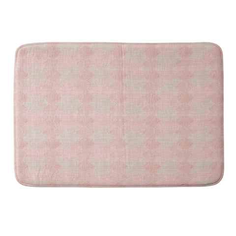 Little Arrow Design Co diamond mud cloth pink Memory Foam Bath Mat