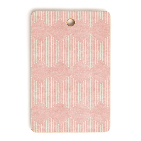 Little Arrow Design Co diamond mud cloth pink Cutting Board Rectangle