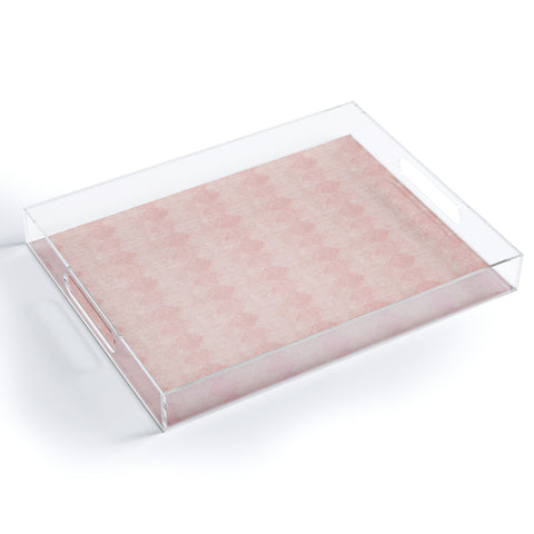 Little Arrow Design Co diamond mud cloth pink Acrylic Tray