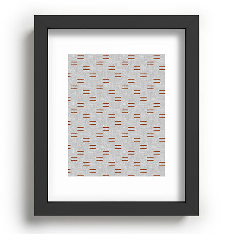 Little Arrow Design Co double dash rust on greige Recessed Framing Rectangle