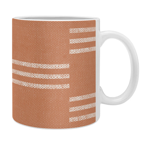 Little Arrow Design Co ella triple stripe terracotta Coffee Mug