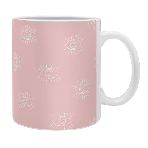 Little Arrow Design Co eyes on pink Coffee Mug