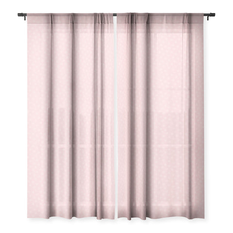 Little Arrow Design Co eyes on pink Sheer Window Curtain