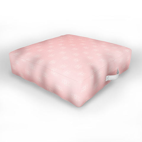 Little Arrow Design Co eyes on pink Outdoor Floor Cushion