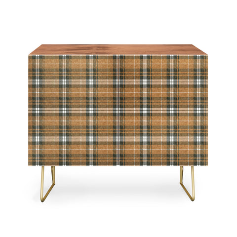 Little Arrow Design Co fall plaid brown olive Credenza
