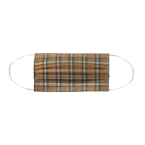 Little Arrow Design Co fall plaid brown olive Face Mask