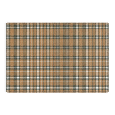 Little Arrow Design Co fall plaid brown olive Outdoor Rug
