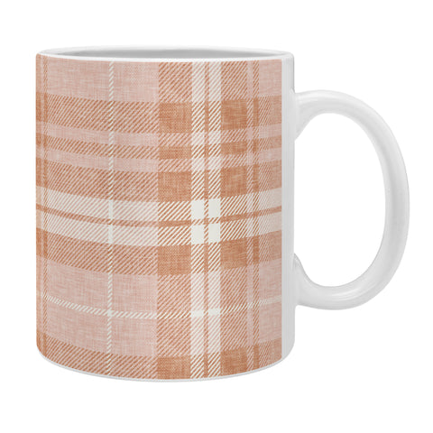 Little Arrow Design Co fall plaid peach Coffee Mug