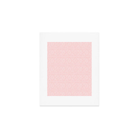Little Arrow Design Co farmhouse diamonds pink Art Print