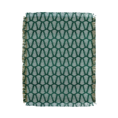 Little Arrow Design Co fern on forest Throw Blanket