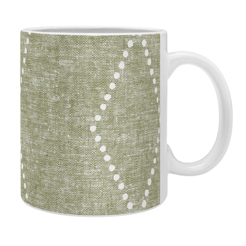 Little Arrow Design Co geo boho diamonds olive Coffee Mug