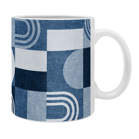 Little Arrow Design Co geometric patchwork blue Coffee Mug