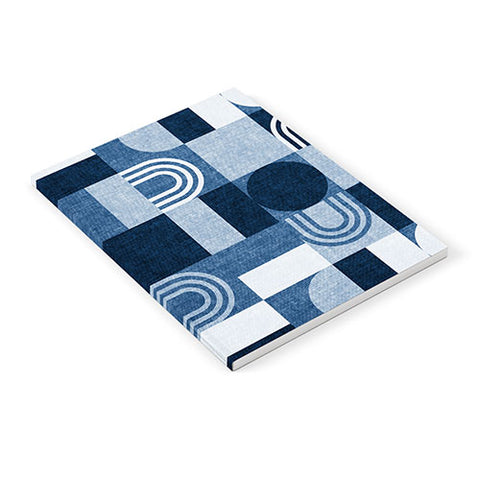 Little Arrow Design Co geometric patchwork blue Notebook