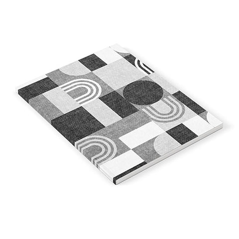 Little Arrow Design Co geometric patchwork gray Notebook