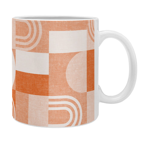 Little Arrow Design Co geometric patchwork orange Coffee Mug