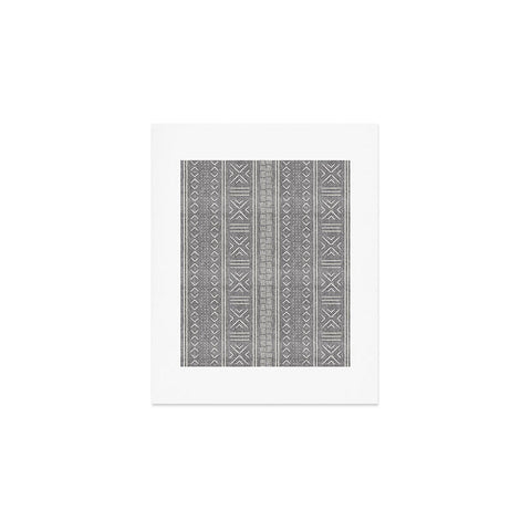 Little Arrow Design Co gray mudcloth tribal Art Print