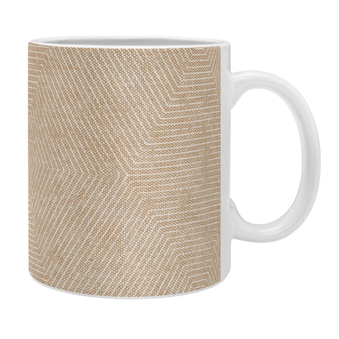 Little Arrow Design Co hexagon stripes lt brown Coffee Mug