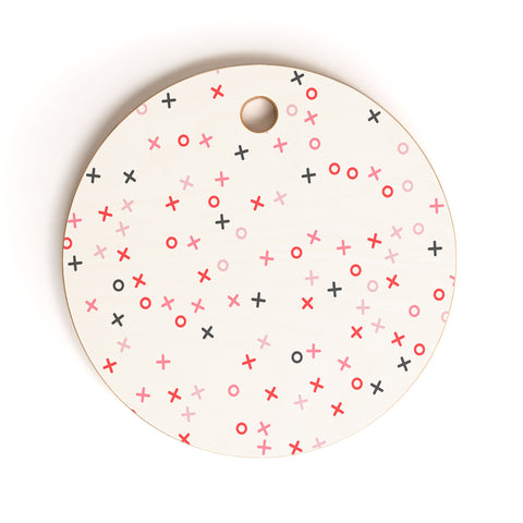 Little Arrow Design Co hugs and kisses XO Cutting Board Round