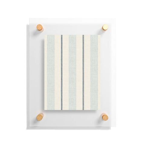 Little Arrow Design Co ivy stripes cream dusty blue Floating Acrylic Print