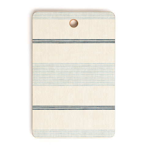 Little Arrow Design Co ivy stripes cream dusty blue Cutting Board Rectangle