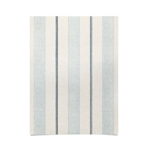 Little Arrow Design Co ivy stripes cream dusty blue Poster