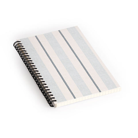 Little Arrow Design Co ivy stripes cream dusty blue Spiral Notebook