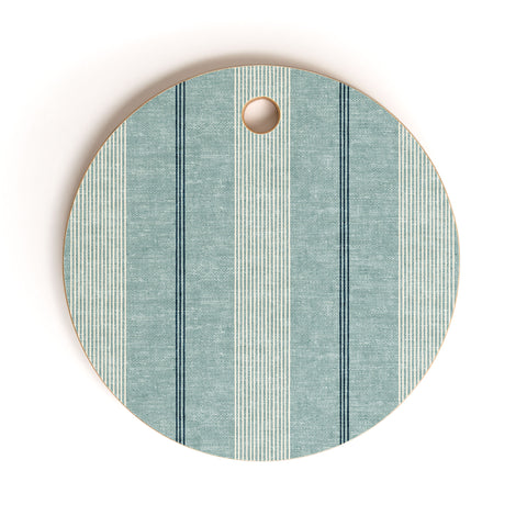 Little Arrow Design Co ivy stripes dusty blue Cutting Board Round