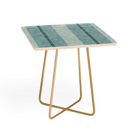 Little Arrow Design Co ivy stripes dusty blue Side Table
