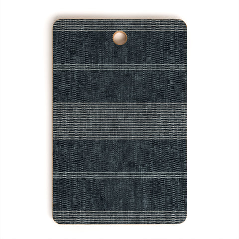 Little Arrow Design Co ivy stripes gray blue Cutting Board Rectangle
