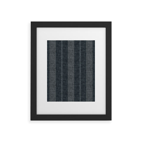 Little Arrow Design Co ivy stripes gray blue Framed Art Print