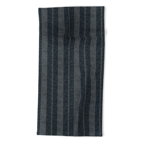 Little Arrow Design Co ivy stripes gray blue Beach Towel