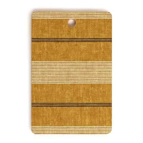 Little Arrow Design Co ivy stripes mustard Cutting Board Rectangle